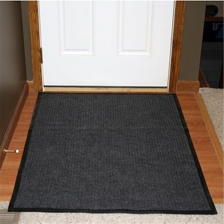 Rickis Rugs 613S0046CH 4 ft. W x 6 ft. L Spectra Rib Entrance Mat in Charcoal RI636669
